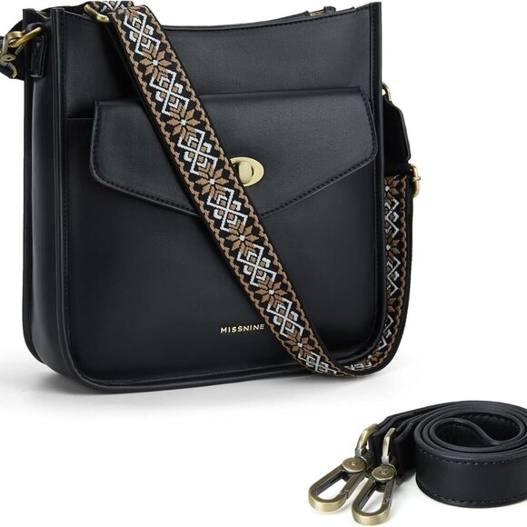 Crossbody Bags for Women Trendy Vegan Leather Shoulder Bag Hobo Purses Handbags - Picture 8 of 8